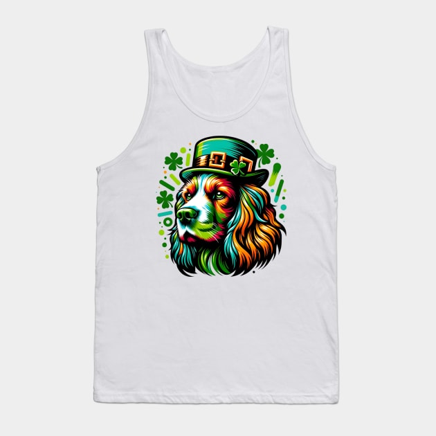 Sussex Spaniel's Vibrant St Patrick's Day Celebration Tank Top by ArtRUs